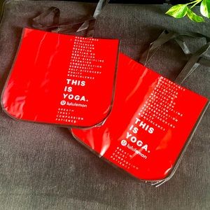Lululemon reusable bags; set of 2